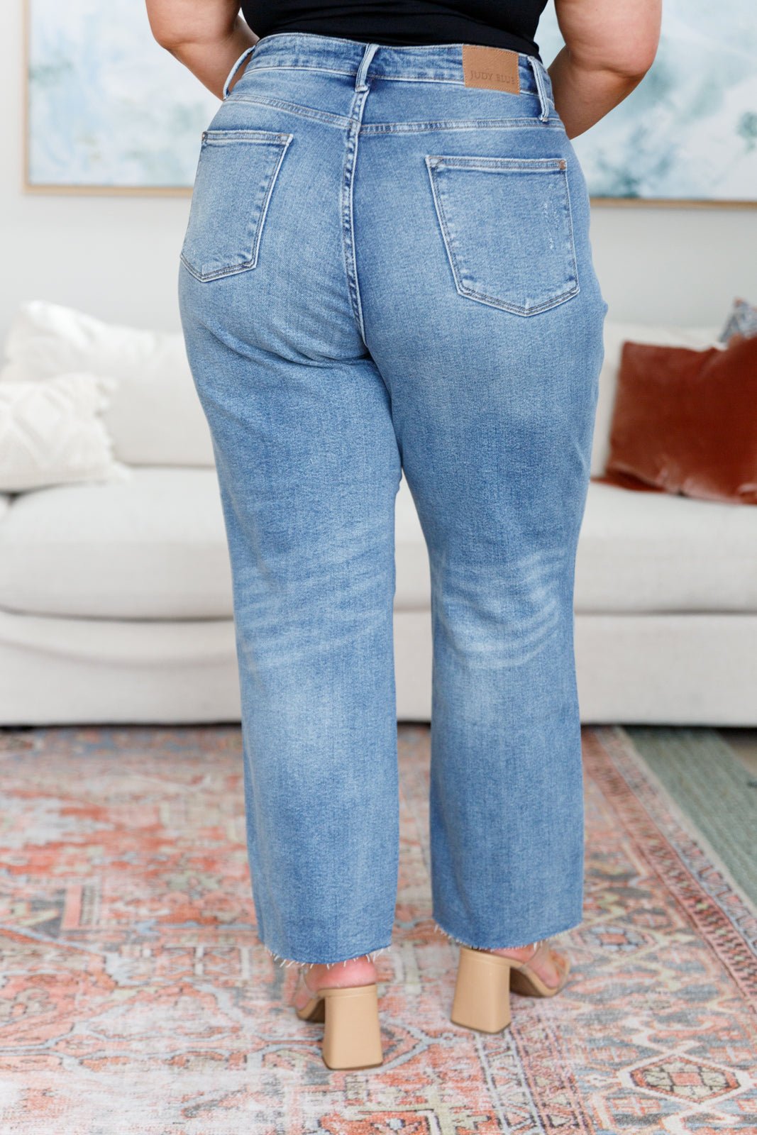 Nora High Rise Rigid Magic Destroy Slim Straight Jeans - Robbi & Angel