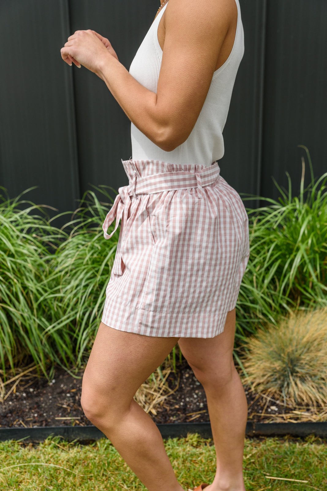 Prim & Pretty Gingham Tie Shorts - Robbi & Angel