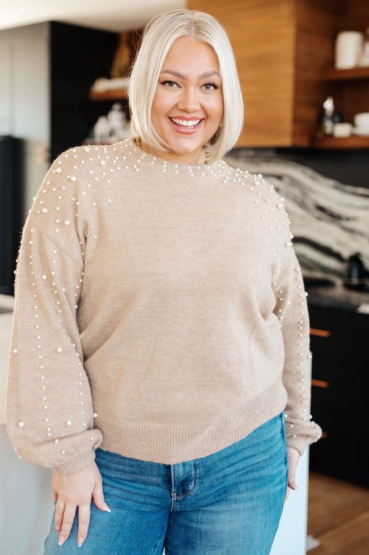 String Me Along Pearl Accent Sweater - Robbi & Angel