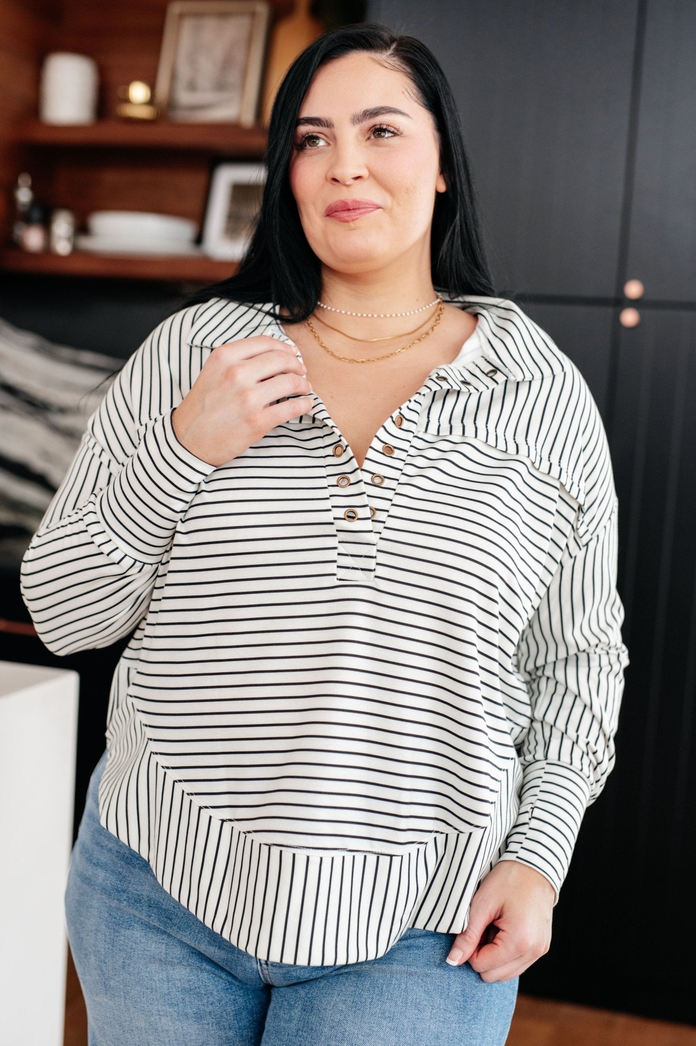 Striped Serendipity Pullover - Robbi & Angel