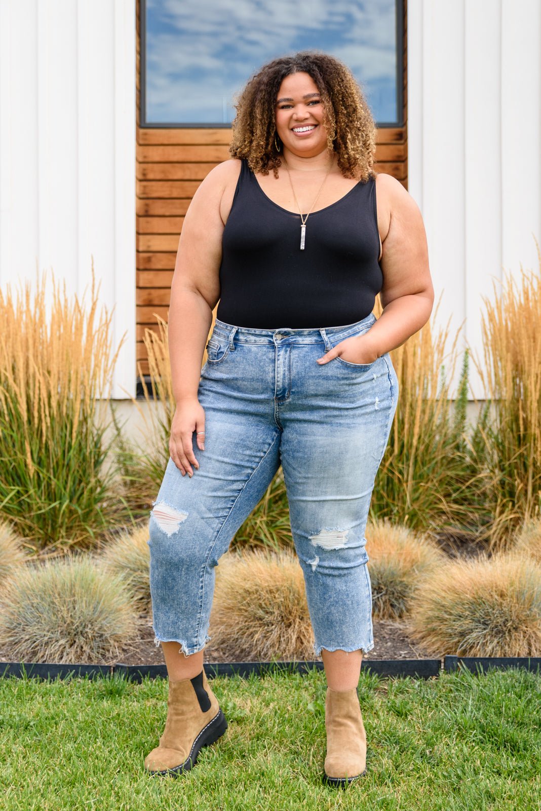 The Basics Bodysuit In Black - Robbi & Angel