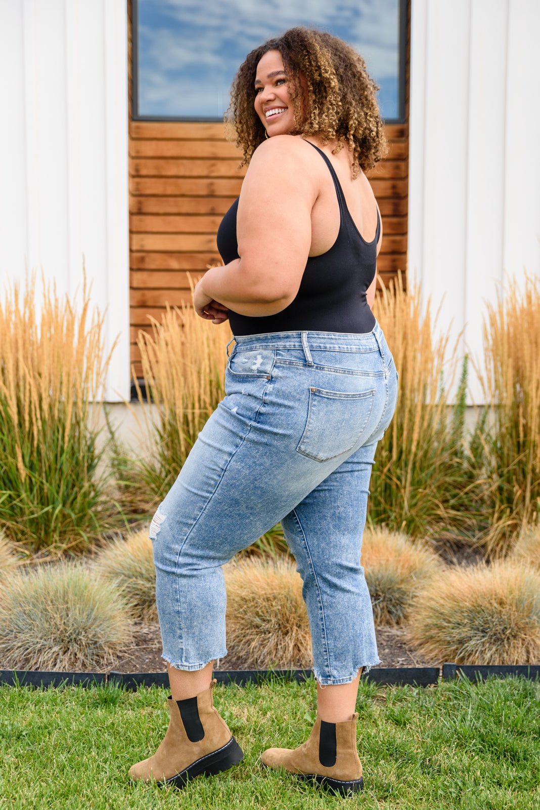 The Basics Bodysuit In Black - Robbi & Angel