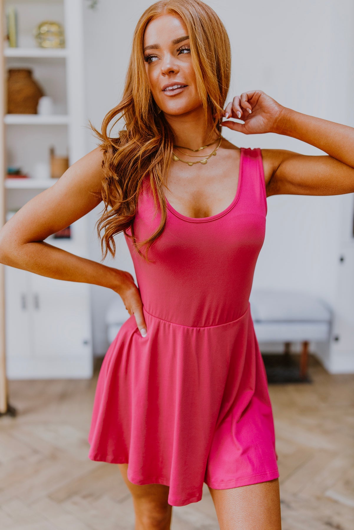 Think Pink Sleeveless Skort Dress - Robbi & Angel