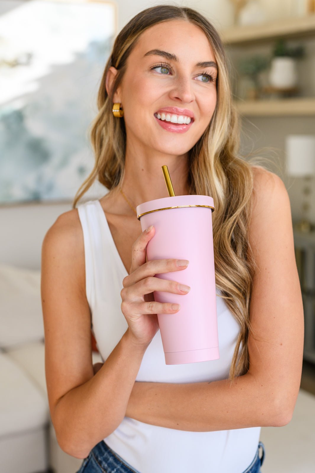 Total Eclipse Tumbler In Baby Pink - Robbi & Angel