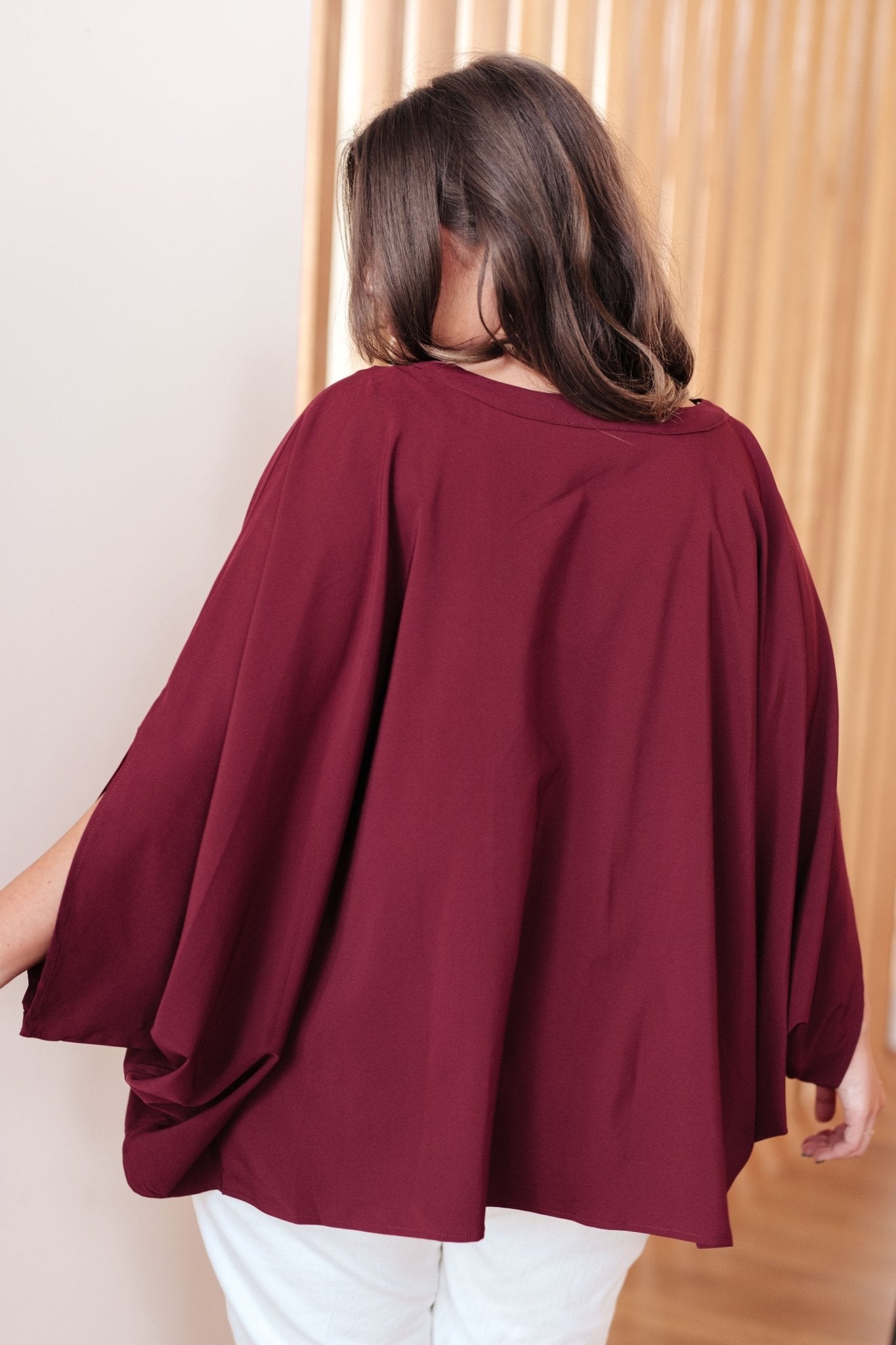 Universal Philosophy Blouse in Wine - Robbi & Angel