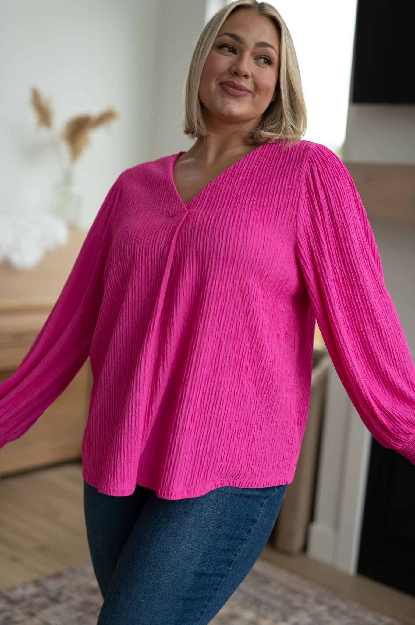 Very Refined V-Neck Blouse - Robbi & Angel