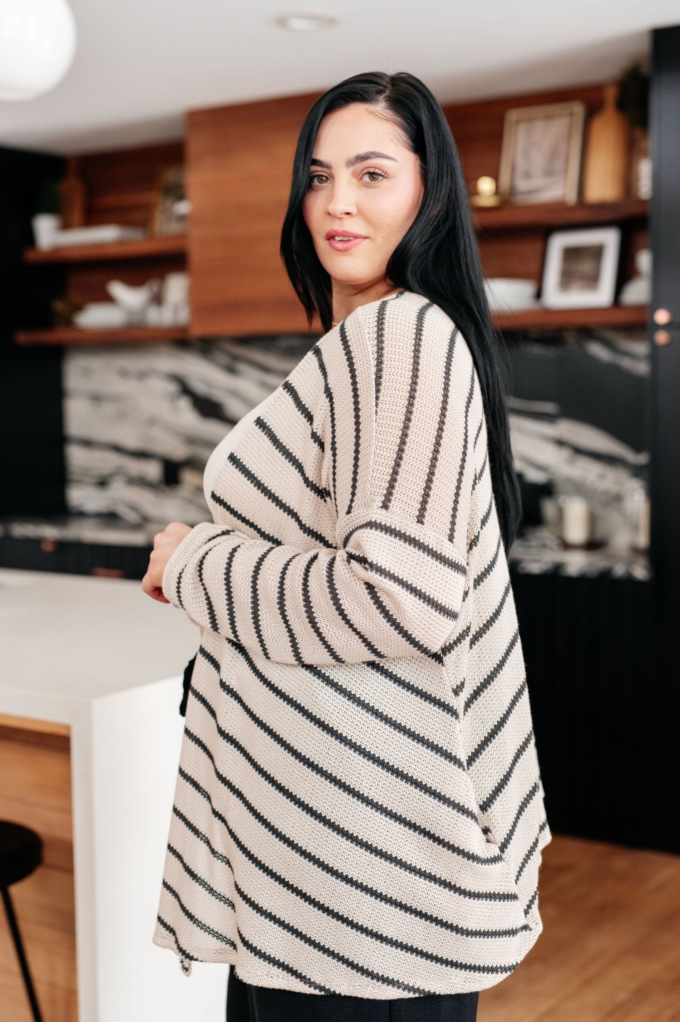 Weekend Adventure Striped Longline Cardigan - Robbi & Angel