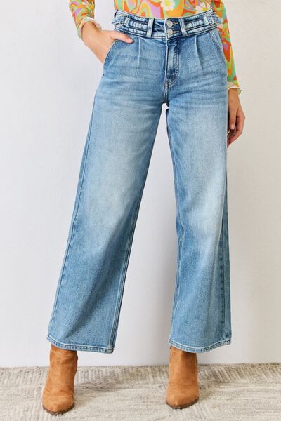 Kancan High Waist Wide Leg Jeans - Robbi & Angel