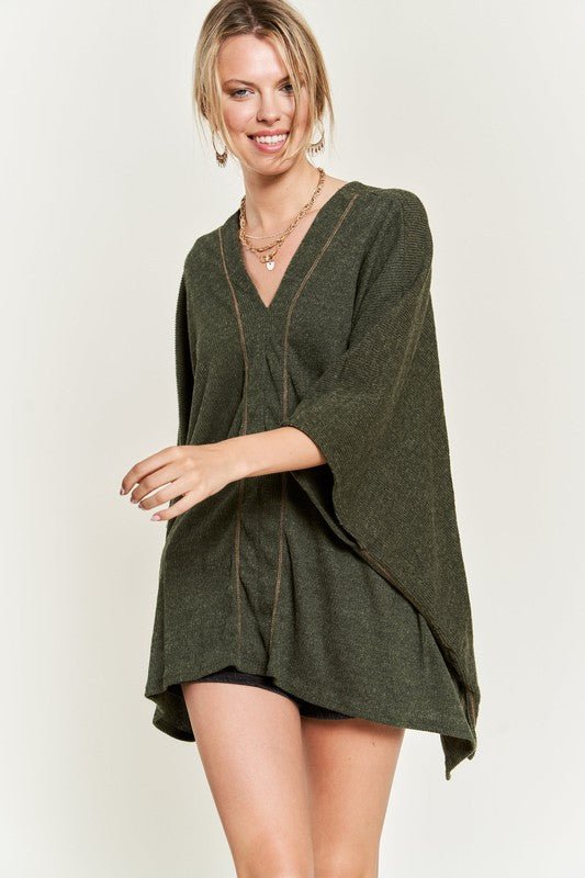 VNECK PONCHO TOP - Robbi & Angel