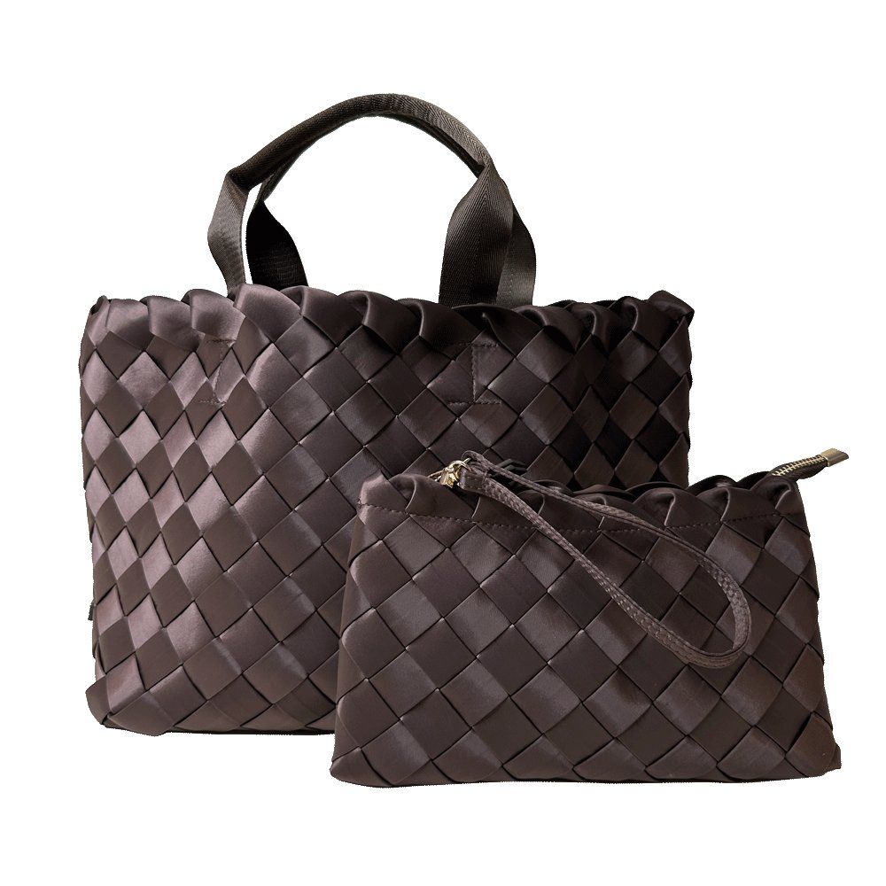 Layla Woven Satin Tote - Robbi & Angel