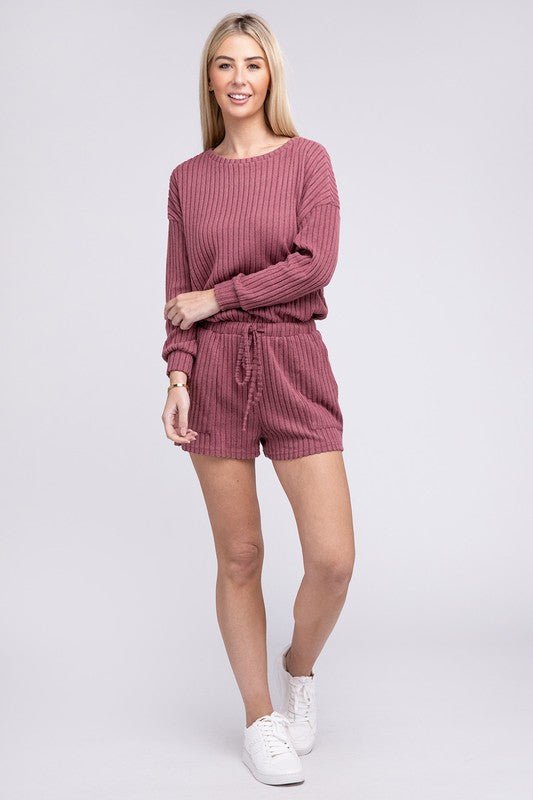 Ribbed Knit Tee & Shorts - Robbi & Angel