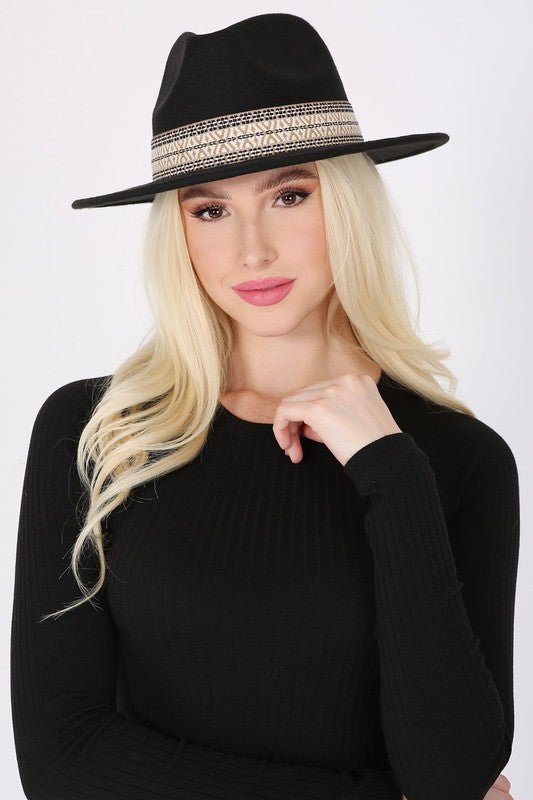 BOHO EMBROIDERED FEDORA HAT - Robbi & Angel