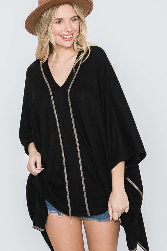 VNECK PONCHO TOP - Robbi & Angel