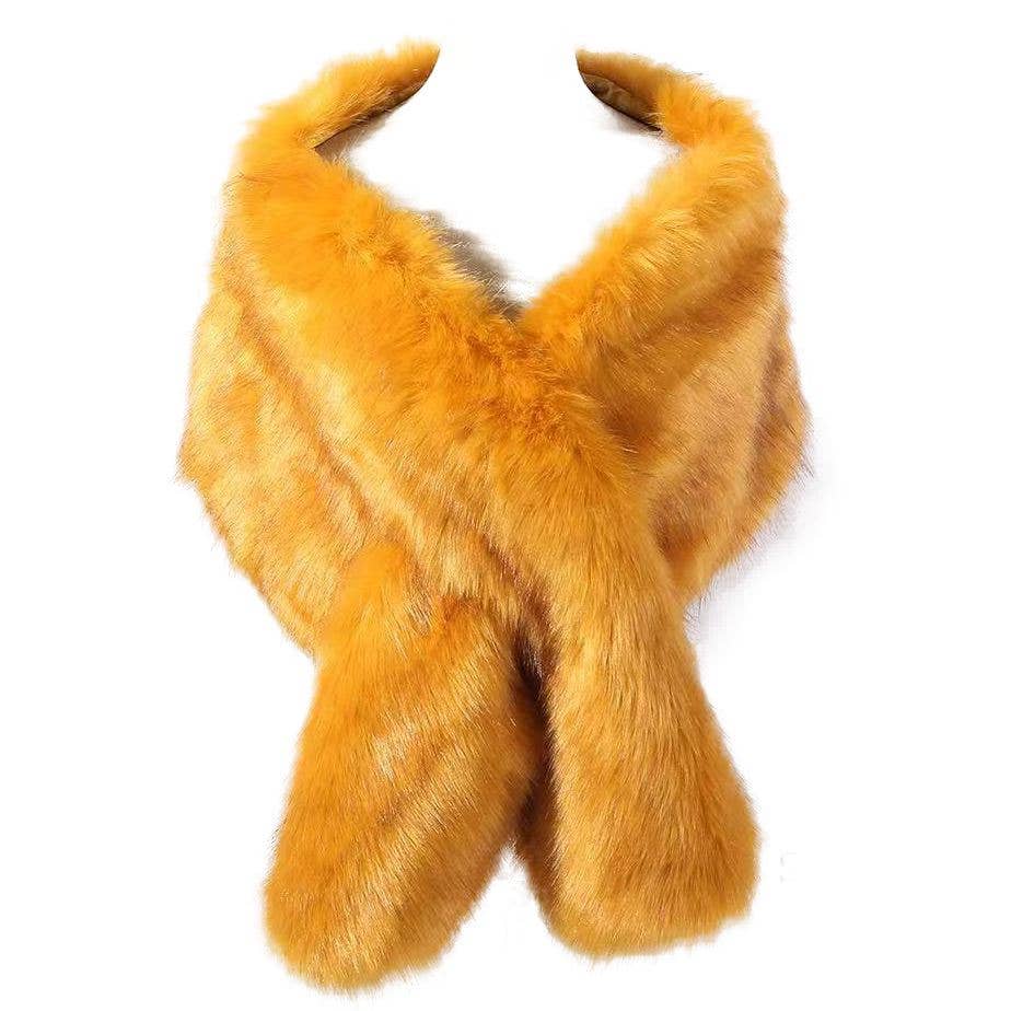 Over Size Faux Felt Fur Insert Shawl Wrap - Robbi & Angel