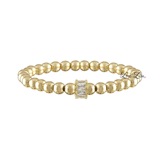 Melissa Baguette Bead Bracelet - Robbi & Angel