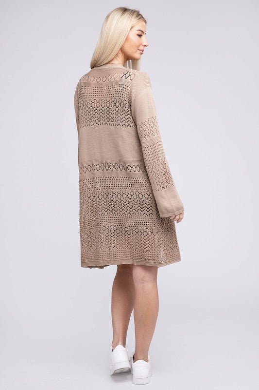 Texture Open Front Knit Cardigan - Robbi & Angel