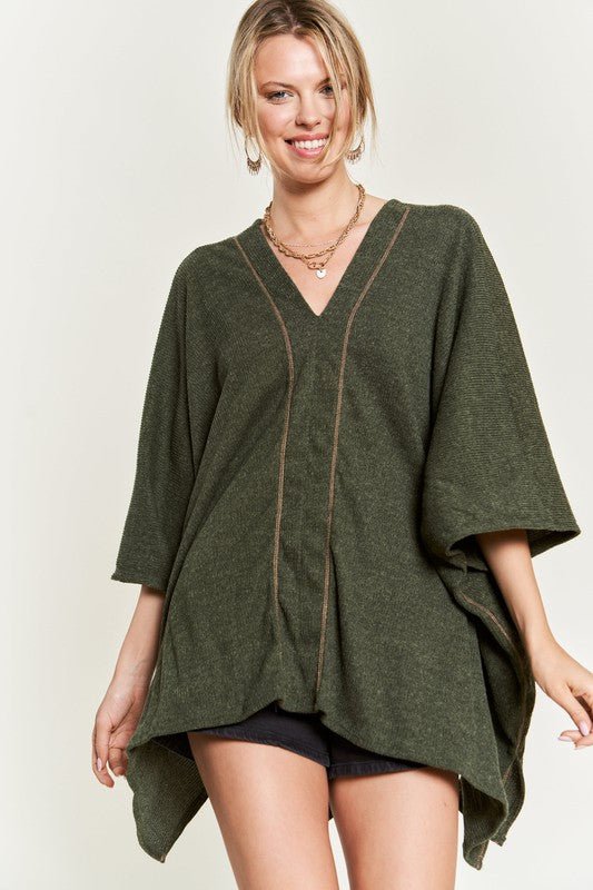 VNECK PONCHO TOP - Robbi & Angel